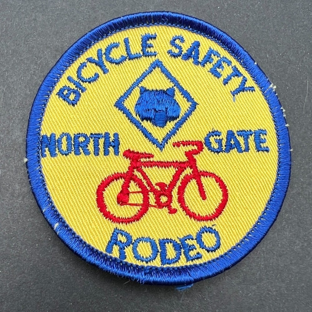 Vintage Boy Scout Cub Scout Patch Bicycle Safety North Gate